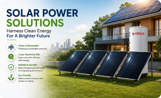 Venus solar power solutions infographic